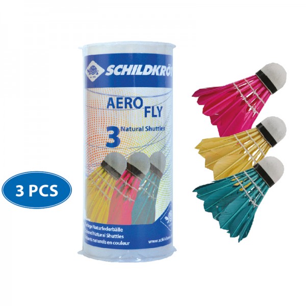 Badminton Ball Aero Fly, 3er Dose, farbig gemischt